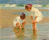 Girls Playing in Surf by Edward Henry Potthast